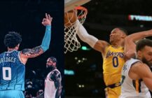 NBA: krzepki wsad Russella Westbrooka | Miles Bridges pozamiatał Madison Square Garden